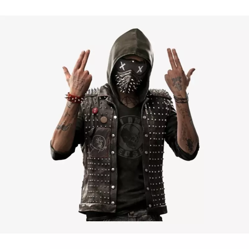 Casa si Gradina - Decoratiuni - Decoratiuni petrecere - Masti si costume carnaval - Masca pentru fata model Watch Dogs 2, cu tinte Negru - Infinity.ro