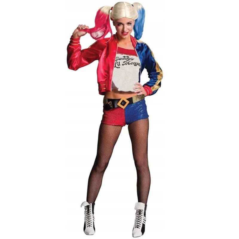 Casa si Gradina - Decoratiuni - Decoratiuni petrecere - Masti si costume carnaval - Costum pentru femei, HARLEY QUINN, Gonga® Rosu M - Infinity.ro