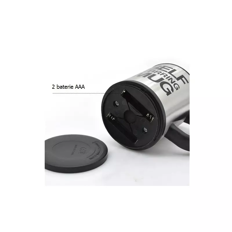 Casa si Gradina - Bucatarie si vesela - Cani si pahare - Cani si cesti - Cana termica inteligenta cu amestecare automata, plastic, Gonga® Argintiu - Infinity.ro