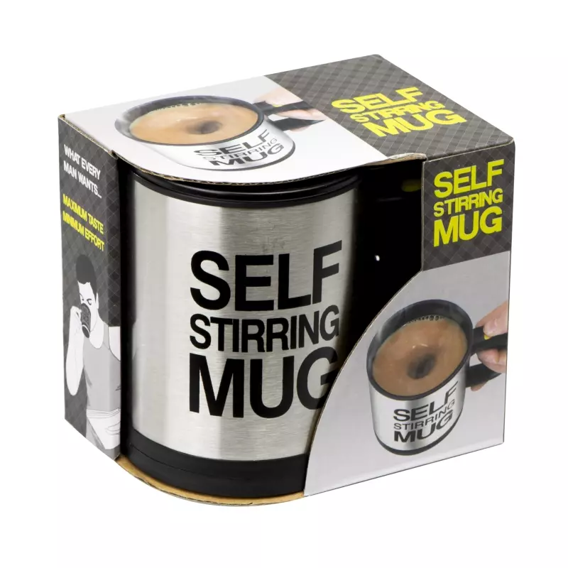 Casa si Gradina - Bucatarie si vesela - Cani si pahare - Cani si cesti - Cana termica inteligenta cu amestecare automata, plastic, Gonga® Argintiu - Infinity.ro