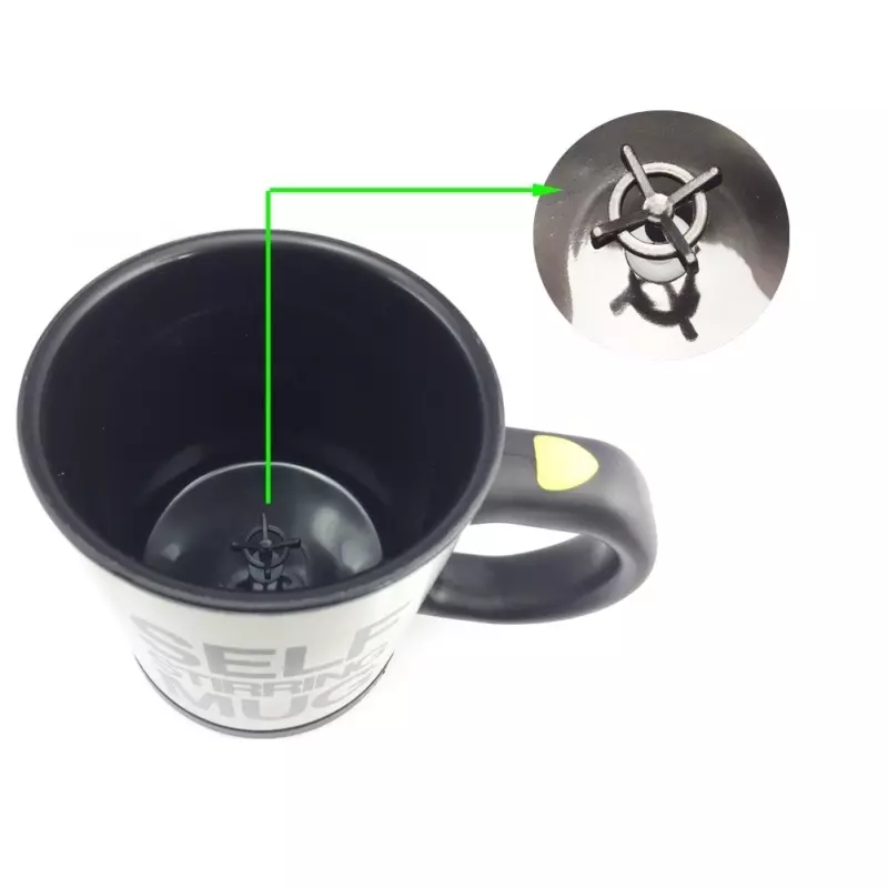 Casa si Gradina - Bucatarie si vesela - Cani si pahare - Cani si cesti - Cana termica inteligenta cu amestecare automata, plastic, Gonga® Argintiu - Infinity.ro