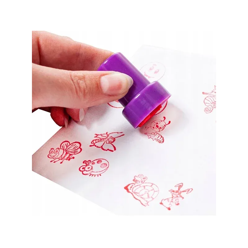 Carti si Birotica - Birotica - Accesorii de birou - Stampile - Set 60 bucati Stampile cu modele animalute, pentru copii, Gonga® Multicolor - Infinity.ro