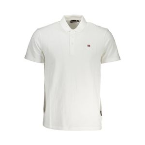 Tricou polo barbati, cu mini logo brodat, Regular fit, Alb,