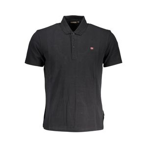 Tricou polo barbati, cu mini logo brodat, Regular fit, Negru,
