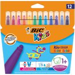 Carti si Birotica - Birotica - Instrumente de scris - Markere si carioci - Markere colorate Kid Couleur Baby P/12, BIC - Infinity.ro