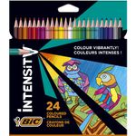 Carti si Birotica - Birotica - Instrumente de scris - Creioane - Creioane colorate BIC Intensity, mina ultra-rezistenta, pachet 24 bucati - Infinity.ro