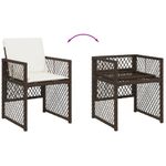 Casa si Gradina - Gradina si terasa - Mobilier exterior - Seturi mobila gradina - Set mobilier de gradina, 13 piese, maro, cu perne, poliratan - Infinity.ro