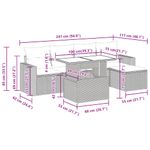 Casa si Gradina - Gradina si terasa - Mobilier exterior - Seturi mobila gradina - Set mobilier gradina cu perne 6 piese gri poliratan/lemn acacia - Infinity.ro