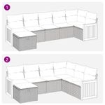 Casa si Gradina - Gradina si terasa - Mobilier exterior - Seturi mobila gradina - Set canapele de gradina, 7 piese, cu perne, gri, poliratan - Infinity.ro