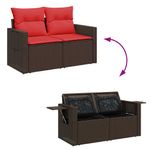 Casa si Gradina - Gradina si terasa - Mobilier exterior - Seturi mobila gradina - Set canapele de gradina cu perne, 11 piese, maro, poliratan - Infinity.ro