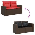 Casa si Gradina - Gradina si terasa - Mobilier exterior - Seturi mobila gradina - Set canapele de gradina cu perne, 11 piese, maro, poliratan - Infinity.ro