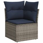 Casa si Gradina - Gradina si terasa - Mobilier exterior - Seturi mobila gradina - Set mobilier de gradina cu perne, 10 piese, gri, poliratan - Infinity.ro