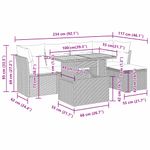 Casa si Gradina - Gradina si terasa - Mobilier exterior - Seturi mobila gradina - Set mobilier gradina cu perne, 6 piese, gri, poliratan - Infinity.ro