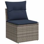 Casa si Gradina - Gradina si terasa - Mobilier exterior - Seturi mobila gradina - Set mobilier gradina cu perne, 6 piese, gri, poliratan - Infinity.ro