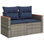Casa si Gradina - Gradina si terasa - Mobilier exterior - Seturi mobila gradina - Set mobilier gradina cu perne, 6 piese, gri, poliratan - Infinity.ro