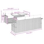 Casa si Gradina - Gradina si terasa - Mobilier exterior - Seturi mobila gradina - Set mobilier gradina perne 6 piese negru poliratan/lemn acacia - Infinity.ro