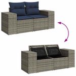 Casa si Gradina - Gradina si terasa - Mobilier exterior - Seturi mobila gradina - Set canapele de gradina cu perne, 11 piese, gri, poliratan - Infinity.ro