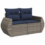 Casa si Gradina - Gradina si terasa - Mobilier exterior - Seturi mobila gradina - Set canapele de gradina, 9 piese, cu perne, gri, poliratan - Infinity.ro
