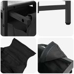 Casa si Gradina - Sanitare - Suporturi si accesorii baie - Accesorii baie - Cos de rufe 2 compartimente cu rafturi sonoma gri - Infinity.ro