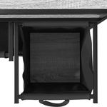 Casa si Gradina - Sanitare - Suporturi si accesorii baie - Accesorii baie - Cos de rufe 2 compartimente cu rafturi sonoma gri - Infinity.ro