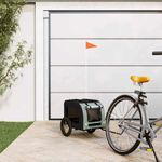 Petshop - Accesorii petshop - Culcusuri si custi - Genti si articole transport - Remorca bicicleta animale companie, gri/negru, oxford/fier - Infinity.ro