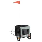 Petshop - Accesorii petshop - Culcusuri si custi - Genti si articole transport - Remorca bicicleta animale companie, gri/negru, oxford/fier - Infinity.ro