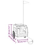 Petshop - Accesorii petshop - Culcusuri si custi - Genti si articole transport - Remorca bicicleta animale companie, gri/negru, oxford/fier - Infinity.ro