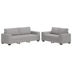 Casa si Gradina - Mobilier - Seturi de mobilier - Seturi living - Set de canapele cu perne, 2 piese, gri nor, textil - Infinity.ro