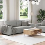 Casa si Gradina - Mobilier - Seturi de mobilier - Seturi living - Set de canapele cu perne, 2 piese, gri nor, textil - Infinity.ro