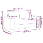 Casa si Gradina - Mobilier - Seturi de mobilier - Seturi living - Set de canapele cu perne, 2 piese, gri nor, textil - Infinity.ro