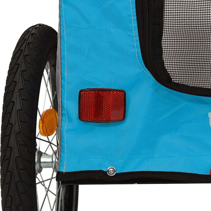 Petshop - Accesorii petshop - Culcusuri si custi - Genti si articole transport - Remorca bicicleta animale companie, albastru/gri, oxford/fier - Infinity.ro