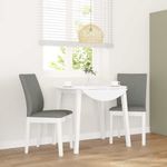 Casa si Gradina - Mobilier - Scaune si fotolii - Scaune - Scaune de sufragerie cu perne 2 buc cauciuc din lemn masiv alb - Infinity.ro