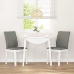 Casa si Gradina - Mobilier - Scaune si fotolii - Scaune - Scaune de sufragerie cu perne 2 buc cauciuc din lemn masiv alb - Infinity.ro