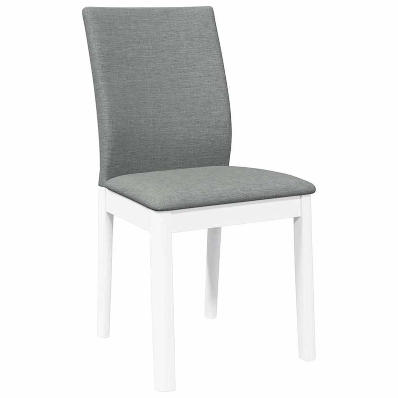 Casa si Gradina - Mobilier - Scaune si fotolii - Scaune - Scaune de sufragerie cu perne 2 buc cauciuc din lemn masiv alb - Infinity.ro