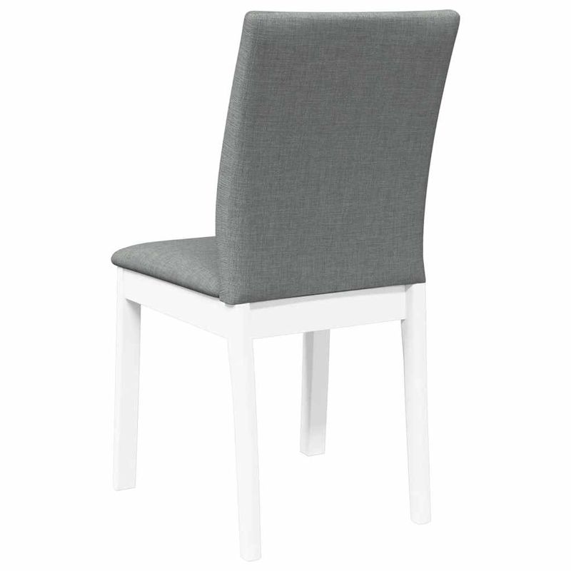 Casa si Gradina - Mobilier - Scaune si fotolii - Scaune - Scaune de sufragerie cu perne 2 buc cauciuc din lemn masiv alb - Infinity.ro