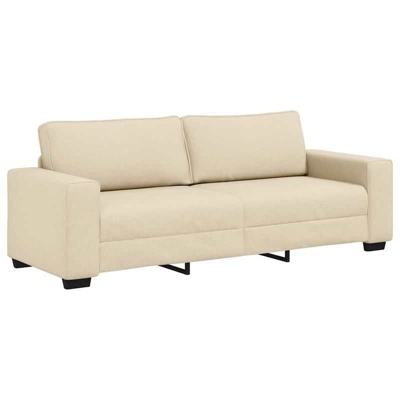 Casa si Gradina - Mobilier - Seturi de mobilier - Seturi living - Set de canapele cu perne, 3 piese, crem, textil - Infinity.ro