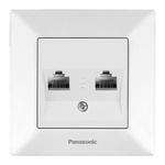 Casa si Gradina - Electrice - Prize - Priza dubla internet RJ45, Cat5E, IP20, Alb, Panasonic Arkedia - Infinity.ro