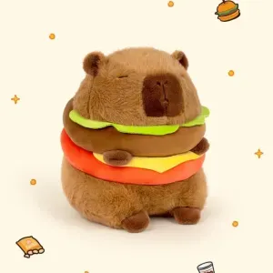 Jucarie din plus Capybara maro 34cm Burger, moale, simpatic si ideal pentru copii cadou perfect ABYZ™