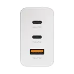 Laptop, Telefoane si Tablete - Telefoane mobile si accesorii - Accesorii Telefoane - Incarcatoare telefoane - Incarcator ABYZ 65W cu Fast Charging dual USB-C si USB-A sigur si rapid pentru dispozitive mobile compatibil cu 230V alb - Infinity.ro