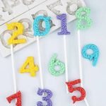 Casa si Gradina - Bucatarie si vesela - Ustensile bucatarie - Forme prajituri - Set 2 matrite din silicon pentru cifre din martipan, 17 x 5.5 cm, 551COF - Infinity.ro