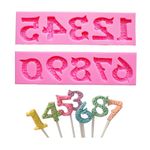 Casa si Gradina - Bucatarie si vesela - Ustensile bucatarie - Forme prajituri - Set 2 matrite din silicon pentru cifre din martipan, 17 x 5.5 cm, 551COF - Infinity.ro