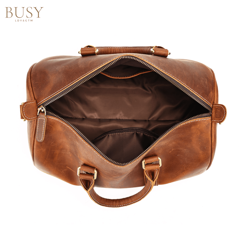 Sport si Outdoor - Articole de voiaj - Genti voiaj - Geanta din piele naturala, Meta, coffee - Infinity.ro