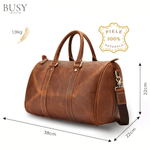 Sport si Outdoor - Articole de voiaj - Genti voiaj - Geanta din piele naturala, Meta, coffee - Infinity.ro