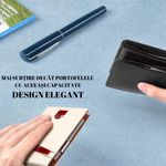 Fashion, accesorii si bijuterii - Barbati - Accesorii barbati - Portofele barbati - Portofel din piele pentru barbati, slim, cu protectie antiscanare carduri, be - Infinity.ro