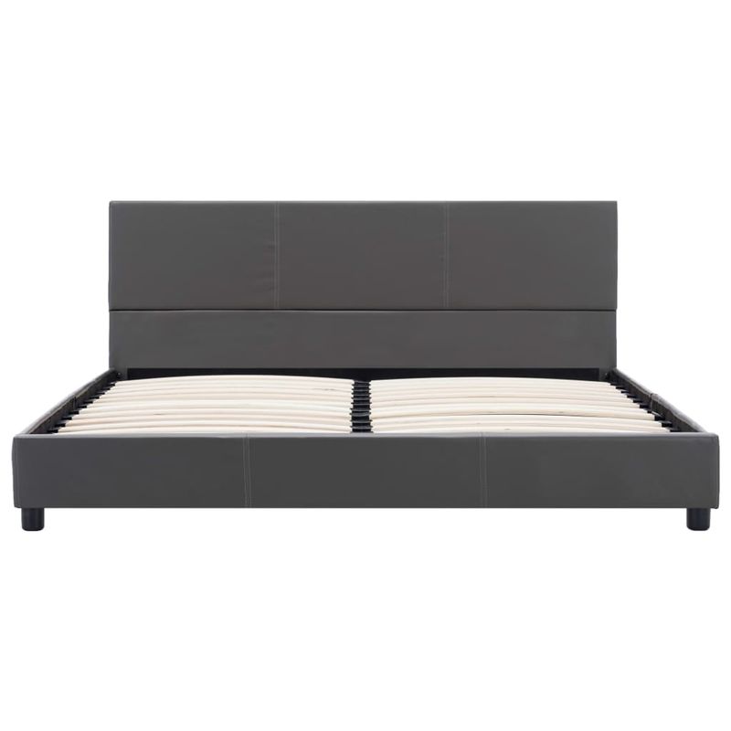 Casa si Gradina - Mobilier - Paturi si accesorii - Paturi - Cadru de pat, gri, 140x200 cm, piele ecologica - Infinity.ro