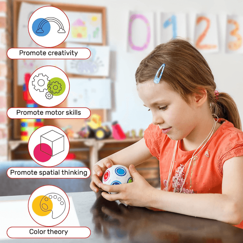 Jucarii, Copii si Bebe - Jucarii si jocuri - Jucarii & jocuri educative - Jocuri de memorie si inteligenta - Jucarie Educationala de Indemanare Tip Rubik, Sfera interactiva 3D - Infinity.ro