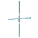 Ingrijire personala si Cosmetice - Sanatate si wellness - Aparate medicale - Suporturi ortopedice si orteze - Dispozitiv corectare postura, indreptare spate si coloana de tip bastoane yoga cu design retractabil adulti si copii, albastru - Infinity.ro