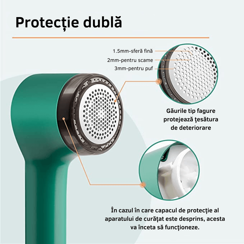 Market - Spalare si intretinere rufe - Produse intretinere textile - Intretinere textile - Aparat de curatat scame cu rola adeziva incorporata pentru indepartarea firelor de praf de pe haine, reincarcabila Verde - Infinity.ro