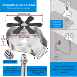 Casa si Gradina - Sanitare - Chiuveta bucatarie si accesorii - Accesorii chiuvete - Dispozitiv pentru clatire pahare, Kit spalare rapida sub jet presiune apa, Rinser cu 9 orificii de pulverizare Otel inox - Infinity.ro