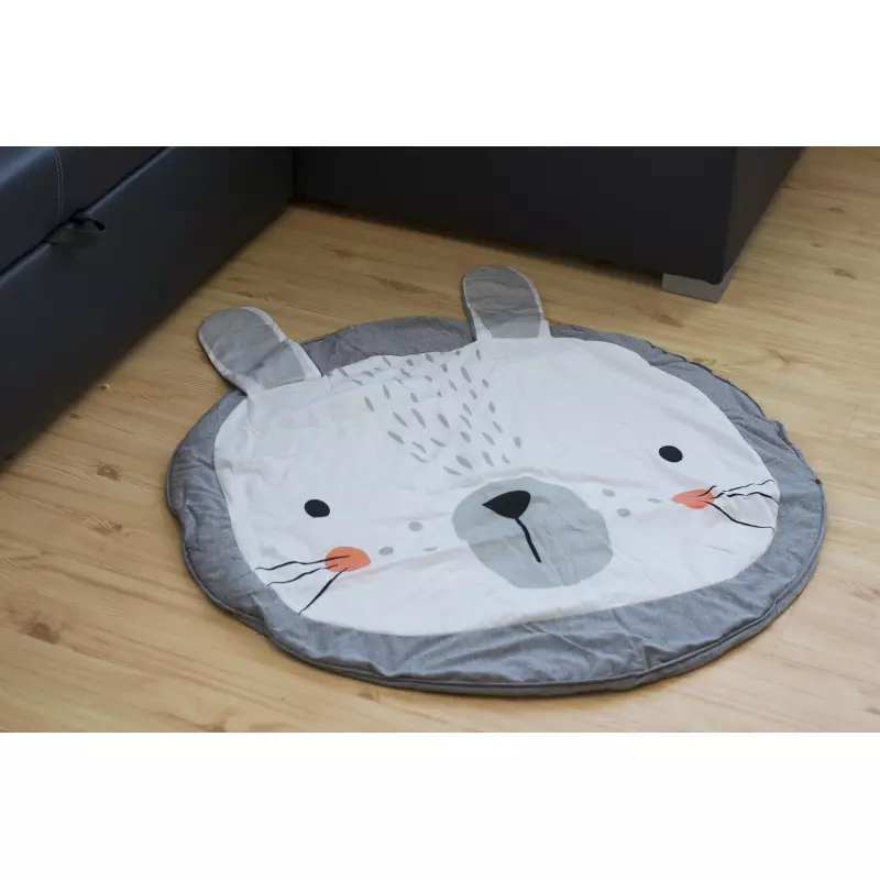 Casa si Gradina - Mobilier - Mobilier copii - Saltele patut copii - Saltea de joaca pentru bebelusi, model iepuras, 85 cm,Gonga® Gri - Infinity.ro